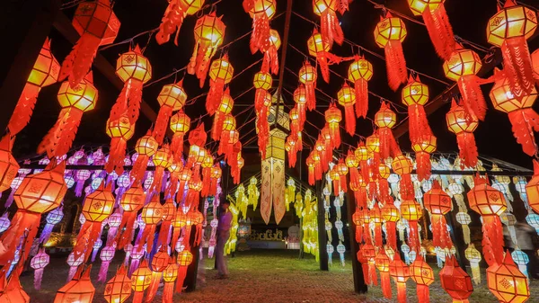 Chiang Mai Tailandia Noviembre 2021 Festival Linternas Durante Tradición Loi — Foto de Stock