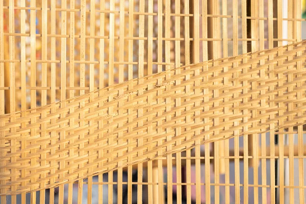 Piękne Wzorzyste Tło Spowodowane Tkaniem Bambusa Wzór Pożądanym Wzorze Pięknie — Zdjęcie stockowe