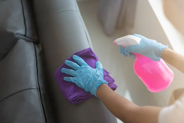 Cleaning Staff Cleaning Room Customers Who Want Cleaning Staff Clear — Stock Photo, Image
