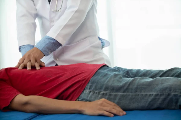 stock image man has practiced cardiopulmonary resuscitation CPR for patients with sudden cardiac arrest. man able to help Cardiopulmonary CPR people who have had cardiac arrest to return to consciousness again.