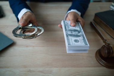 Mahkeme kararlarında yer alan yetkililere rüşvet vererek davanın seyrini değiştirmeleri için avukat ekibine ve savcılara rüşvet verilmesi kavramı. rüşvet kavramı