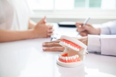 Takma dişler teşhis için kullanılır ve tedaviye başlamadan önce dişçi hastaları için tedavi edilmesi gereken bölgelere işaret edilir. Takma dişler tedavi edilmesi gereken bölgelerde kullanılan diş teçhizatlarıdır..