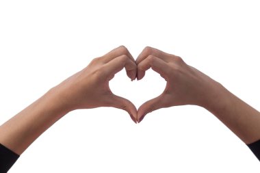 Beyaz arka planda bir kalp sembolü gösteren eller, sevgilisine ve arkadaşına karşı dostluğu ve şefkati sembolize eder. Çünkü kalp sembolü, birbirlerine sevgi, dostluk ve şefkat gösterirler..