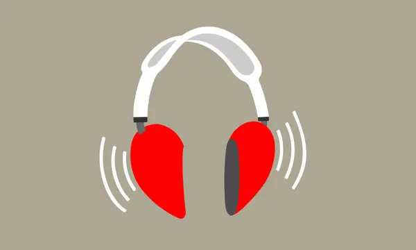Ascoltami Bene Cuffie Forma Cuore Mostrano Attenzione Essere Buon Ascoltatore — Vettoriale Stock