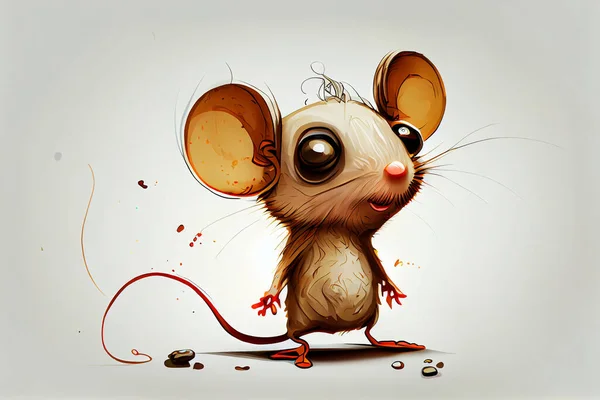 3d illustration of a Smiling Mouse Artwork, Futuristic Art, Concept Art