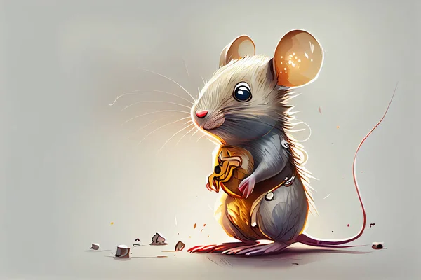3d illustration of a Smiling Mouse Artwork, Futuristic Art, Concept Art