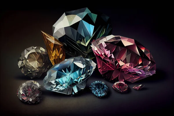 3d illustration of a diamond shaped gemstone