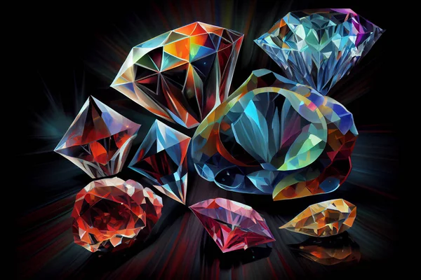 diamond vector illustration. precious stones.