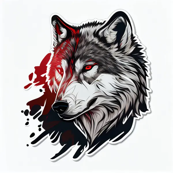 Fierce Howling Wolf Sticker: Unleash Your Inner Wildness Today!