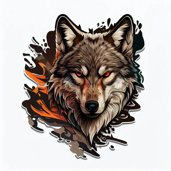 Fierce Howling Wolf Sticker: Unleash Your Inner Wildness Today!