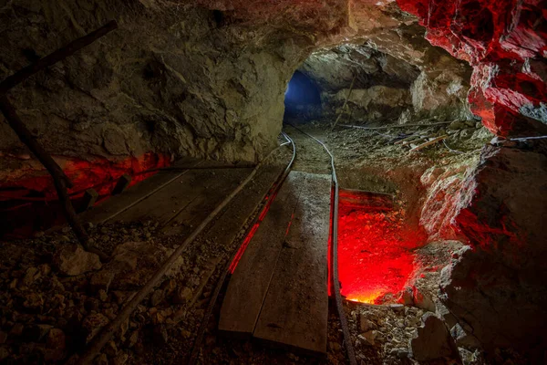 Inside the tunnel of abandoned mine