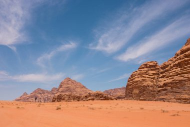 Wadi Rum Çölü manzarası, Ürdün