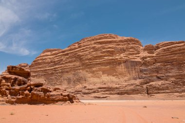 Wadi Rum Çölü manzarası, Ürdün