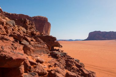 Wadi Rum Çölü manzarası, Ürdün