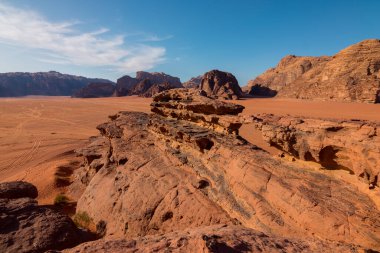 Wadi Rum Çölü manzarası, Ürdün