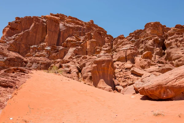 Het Landschap Van Wadi Rum Woestijn Jordanië — Stockfoto