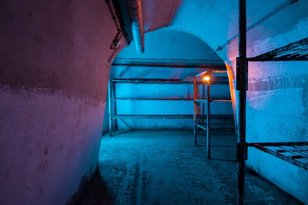 Luz Túneles Abandonados Búnker Guerra — Foto de Stock