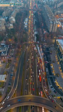Sırbistan 'ın Belgrad kentindeki kavşak