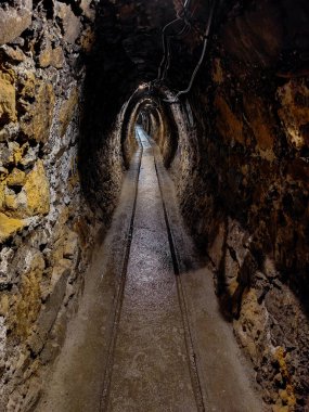Merkür Madencilik Müzesi 'ndeki maden ocağı, Slovenya, Idrija