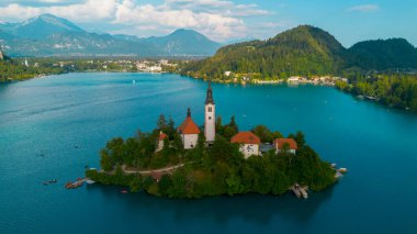 Bled Lake and Bled kalesi, Slovenya