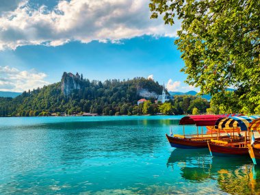 Bled Lake and Bled kalesi, Slovenya
