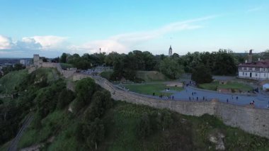 Sırbistan 'ın Belgrad kentindeki Kalemegdan kalesine insansız hava aracı bakışı
