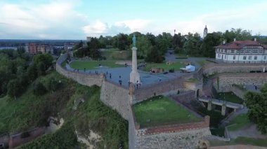 Sırbistan 'ın Belgrad kentindeki Kalemegdan kalesine insansız hava aracı bakışı