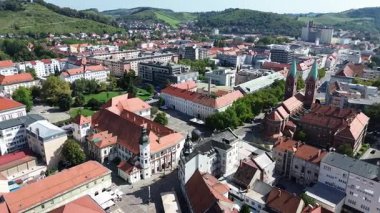 Slovenya 'nın Maribor kentinin insansız hava aracı görüntüsü