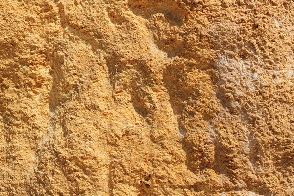 Latar Belakang Abstrak Dengan Tekstur Pasir Basah Kuning Atau Batu — Stok Foto