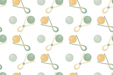 Bebek pastel rengini tıkırdatıyor. Vektör illüstrasyonu