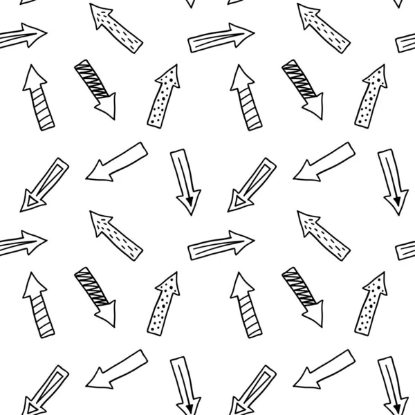 Flèches Caniche Modèle Sans Couture Monochrome Illustration Vectorielle — Image vectorielle