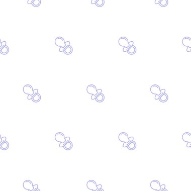 Bebek emziği ikonu. Pastel renklerde çapraz ve pürüzsüz desen. Vektör illüstrasyonu