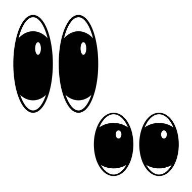 Büyük gözlü, büyük gözlü. Vektör illüstrasyonu