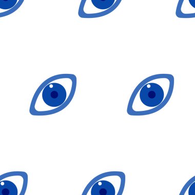 Mavi nazar. Çapraz dikişsiz desen. Vektör illüstrasyonu