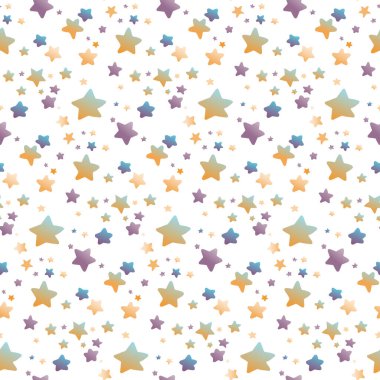 Yıldız gradyan çocuklar anlamsız bir model. Bebek ve çocuk tekstil tasarımı. Vektör illüstrasyonu
