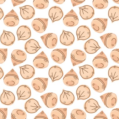 Tortellini ya da hamur köfteleri dikişsiz. Mutfak tekstili, ambalaj ya da menü geçmişi için hoş bir yemek tasarımı. Vektör illüstrasyonu