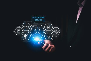 E-Öğrenim İnternet Teknolojisi Webinar Çevrimiçi Kurslar kavramı.