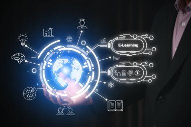 E-Öğrenim İnternet Teknolojisi Webinar Çevrimiçi Kurslar kavramı.