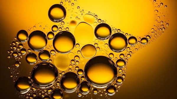 Cooking oil bubbles background. Concept and idea of saturated fat.