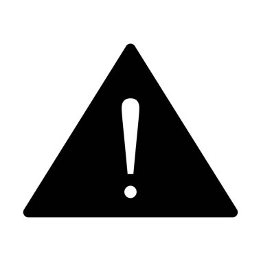 Simgeyi uyar. Üçgende ünlem işareti. Dikkat, tehlike ve alarm sembolü