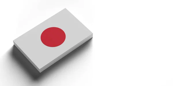 Japanse Vlag Banner Achtergrond Met Kopieerruimte Clipping Pad Weergegeven Illustratie — Stockfoto