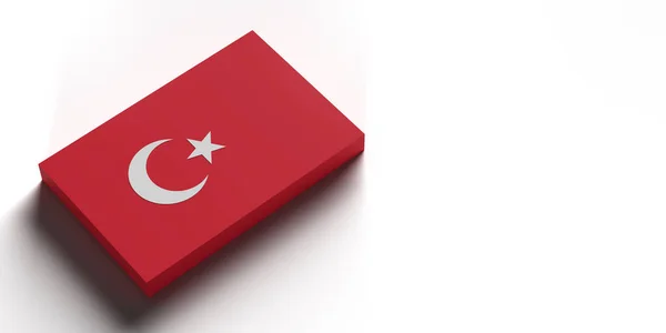 带有复制空间和剪切路径的土耳其国旗背景 3D渲染了图解概念 土耳其国家骄傲的象征 横向构图 十三面不同的旗帜 — 图库照片
