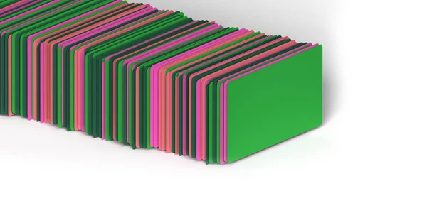 Folder Kantor Multiwarna Pada Latar Belakang Putih Ruang Copy Warna — Stok Foto