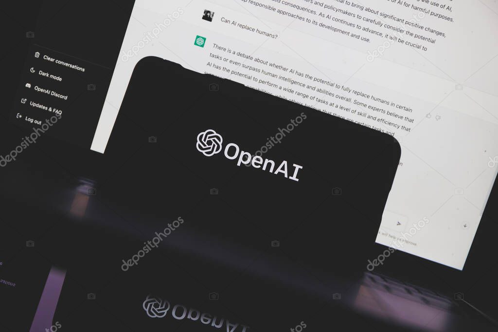 ChatGPT AI computer program on PC screen. ChatGPT is a Artificial intelligence chatbot