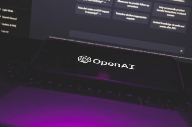 ChatGPT on computer. Chat GPT is artificial intelligence AI chatbot which was launched by OpenAI. High quality photo