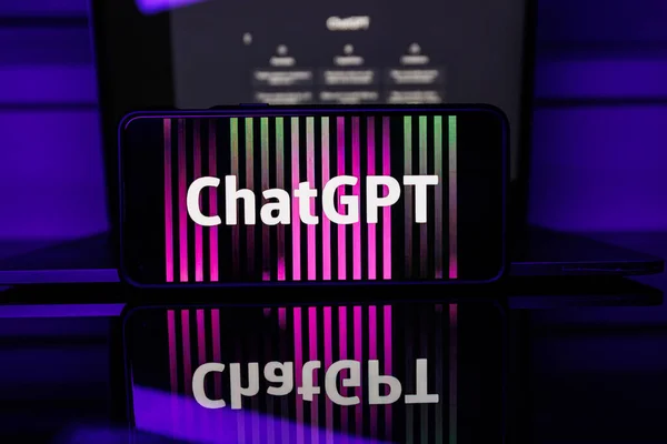 Chatgpt Στον Υπολογιστή Chat Gpt Είναι Τεχνητή Νοημοσύνη Chatbot Που — Φωτογραφία Αρχείου