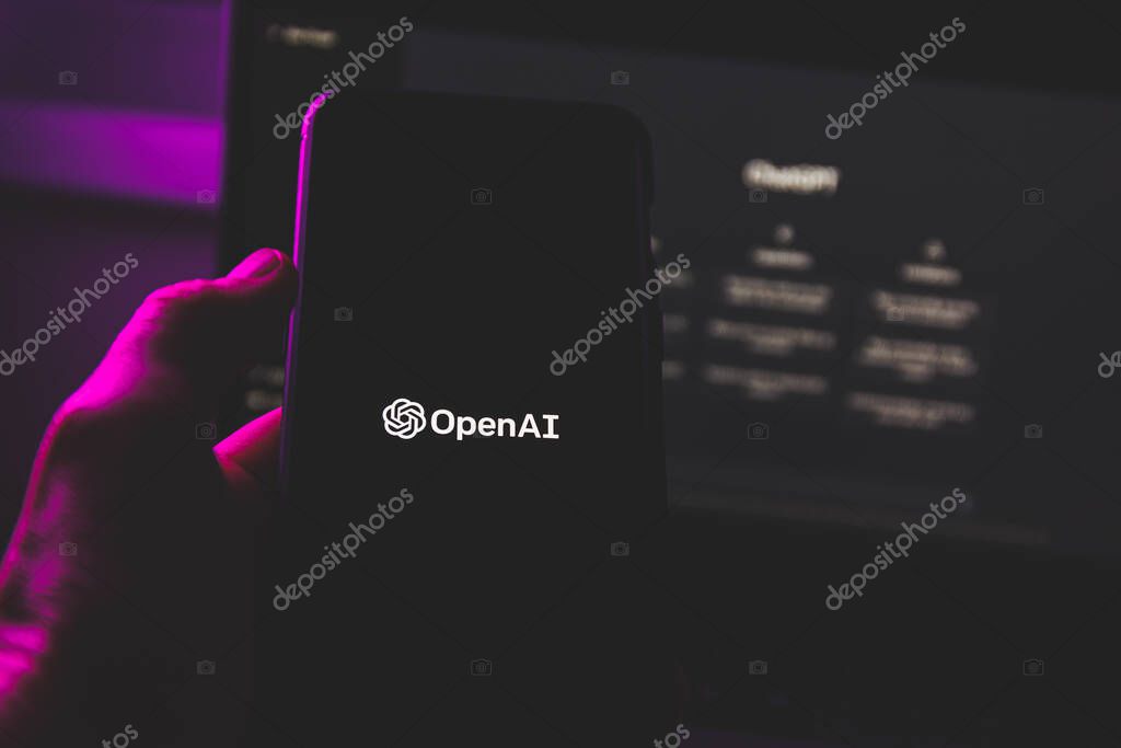 ChatGPT on computer. Chat GPT is artificial intelligence AI chatbot which was launched by OpenAI. High quality photo
