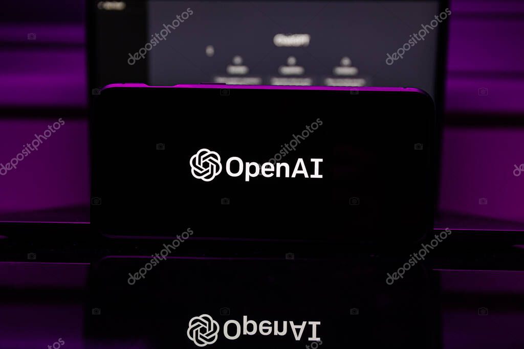 ChatGPT on computer. Chat GPT is artificial intelligence AI chatbot which was launched by OpenAI. High quality photo