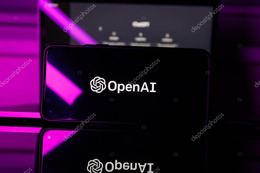 ChatGPT on computer. Chat GPT is artificial intelligence AI chatbot which was launched by OpenAI. High quality photo