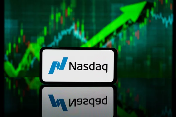 米国ニューヨーク 2023年3月10日 ナスダック株式市場 ナスダックの財政的成功と利益 — ストック写真